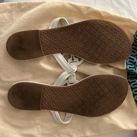 White Tory Burch Sandals + bag - Picture 3 of 5